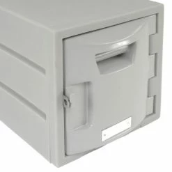 Remco Plastics 6-Tier 6 Door Box Plastic Locker, 12"W x 15"D x 12"H, Gray, Assembled -Deals Lockers Store 238038 08