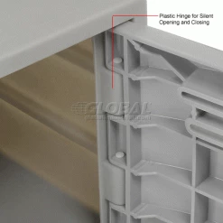 Remco Plastics 6-Tier 6 Door Box Plastic Locker, 12"W x 15"D x 12"H, Gray, Assembled -Deals Lockers Store 238038 2wco