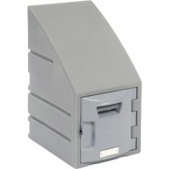 Remco Plastics 6-Tier 6 Door Box Plastic Locker, 12"W x 15"D x 23"H, Gray, Assembled