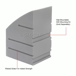 Remco Plastics 6-Tier 6 Door Box Plastic Locker, 12"W x 15"D x 23"H, Gray, Assembled -Deals Lockers Store 238039 3wco