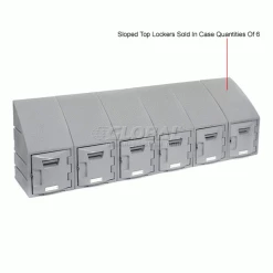 Remco Plastics 6-Tier 6 Door Box Plastic Locker, 12"W x 15"D x 23"H, Gray, Assembled -Deals Lockers Store 238039 4wco