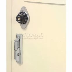 Global Industrial™ Paramount® 3-Tier 3 Door Locker, 12"Wx15"Dx24"H, Tan, Unassembled -Deals Lockers Store 238230TN 06