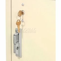 Global Industrial™ Paramount® 3-Tier 3 Door Locker, 12"Wx15"Dx24"H, Tan, Unassembled -Deals Lockers Store 238230TN 07