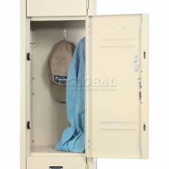 Global Industrial™ Paramount® 3-Tier 3 Door Locker, 12"Wx15"Dx24"H, Tan, Unassembled -Deals Lockers Store 238230TN 13