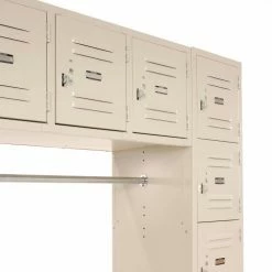 Global Industrial™ 16 Person Box Locker, 12"W x 18"D x 12"H, Tan, Unassembled -Deals Lockers Store 238232TN 08