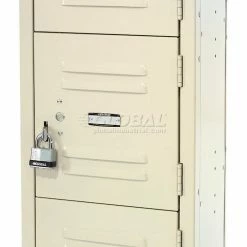 Global Industrial™ 16 Person Box Locker, 12"W x 18"D x 12"H, Tan, Assembled -Deals Lockers Store 238232TN 33