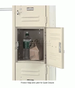 Global Industrial™ 16 Person Box Locker, 12"W x 18"D x 12"H, Tan, Unassembled -Deals Lockers Store 238232TN 3wco