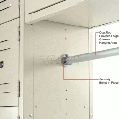 Global Industrial™ 16 Person Box Locker, 12"W x 18"D x 12"H, Tan, Unassembled -Deals Lockers Store 238232TN 5wco