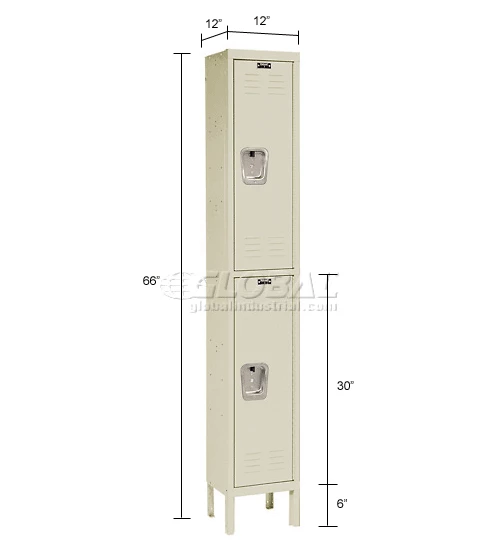 Hallowell® 2-Tier 2 Door Premium Locker, 12"W x 12"D x 30"H, Tan, Unassembled 21 Hallowell® 2-Tier 2 Door Premium Locker, 12"W x 12"D x 30"H, Tan, Unassembled - Image 19