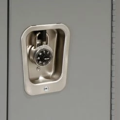 Hallowell® 2-Tier 6 Door Premium Locker, 12"W x 15"D x 36"H, Dark Gray, Unassembled -Deals Lockers Store 238360GY 16 1