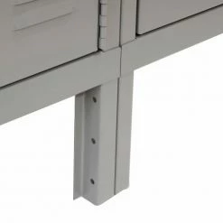 Hallowell® 2-Tier 6 Door Premium Locker, 12"W x 15"D x 36"H, Dark Gray, Unassembled -Deals Lockers Store 238360GY 18 1