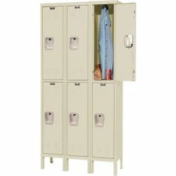 Hallowell® 2-Tier 6 Door Premium Locker, 12"W x 18"D x 30"H, Tan, Unassembled -Deals Lockers Store 238360PT 11
