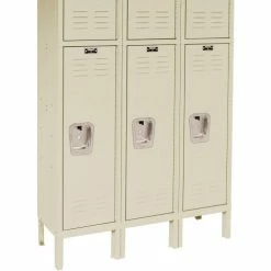 Hallowell® 2-Tier 6 Door Premium Locker, 12"W x 18"D x 30"H, Tan, Unassembled -Deals Lockers Store 238360PT 12