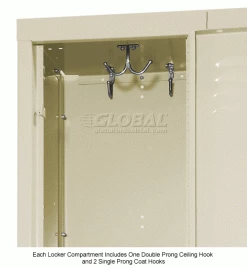 Hallowell® 2-Tier 6 Door Premium Locker, 12"W x 18"D x 30"H, Tan, Unassembled -Deals Lockers Store 238360PT 4wco