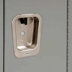 Hallowell® 2-Tier 2 Door Premium Locker, 12"W x 12"D x 30"H, Dark Gray, Unassembled -Deals Lockers Store 238361GY 08