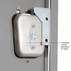 Hallowell® 2-Tier 2 Door Premium Locker, 12"W x 12"D x 30"H, Dark Gray, Unassembled -Deals Lockers Store 238361GY 3wco