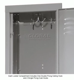 Hallowell® 2-Tier 2 Door Premium Locker, 12"W x 12"D x 30"H, Dark Gray, Unassembled -Deals Lockers Store 238361GY 4wco