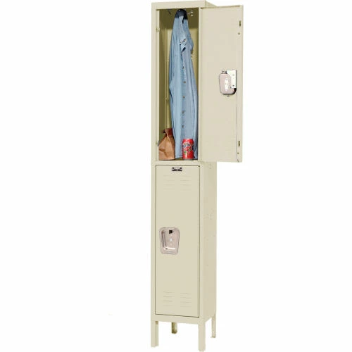 Hallowell® 2-Tier 2 Door Premium Locker, 12"W x 12"D x 30"H, Tan, Unassembled 5 Hallowell® 2-Tier 2 Door Premium Locker, 12"W x 12"D x 30"H, Tan, Unassembled - Image 3