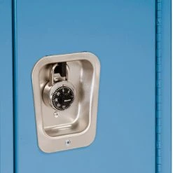 Hallowell® 3-Tier 3 Door Premium Locker, 12"W x 18"D x 24"H, Blue, Assembled -Deals Lockers Store 238365BL 06