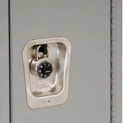 Hallowell® 3-Tier 3 Door Premium Locker, 12"W x 15"D x 24"H, Dark Gray, Assembled -Deals Lockers Store 238365GY 06