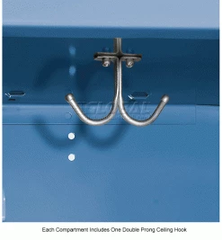 Hallowell® 3-Tier 3 Door Premium Locker, 12"W x 18"D x 24"H, Blue, Assembled -Deals Lockers Store 238366BL 5wco