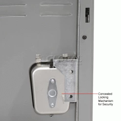 Hallowell® 3-Tier 3 Door Premium Locker, 12"W x 12"D x 24"H, Dark Gray, Unassembled -Deals Lockers Store 238366GY 4wco 1