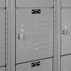 Hallowell® 6-Tier 6 Door Premium Locker, 12"W x 15"D x 12"H, Dark Gray, Assembled -Deals Lockers Store 238372GY 30