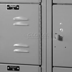 Hallowell® 6-Tier 6 Door Premium Locker, 12"W x 15"D x 12"H, Dark Gray, Assembled -Deals Lockers Store 238372GY 36