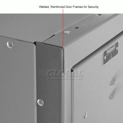 Hallowell® 6-Tier 6 Door Premium Locker, 12"W x 15"D x 12"H, Dark Gray, Assembled -Deals Lockers Store 238372GY 4wco