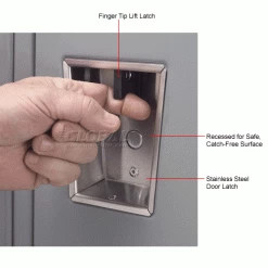 Hallowell® 1-Tier 3 Door Premium Locker, 12"W x 18"D x 72"H, Dark Gray, Unassembled -Deals Lockers Store 239263GY 3wco