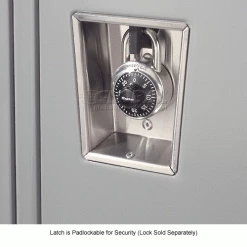 Hallowell® 1-Tier 3 Door Premium Locker, 12"W x 18"D x 72"H, Dark Gray, Unassembled -Deals Lockers Store 239263GY 4wco