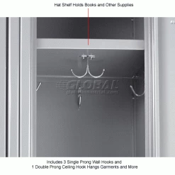 Hallowell® 1-Tier 3 Door Premium Locker, 12"W x 12"D x 60"H, Dark Gray, Unassembled -Deals Lockers Store 239263GY 7wco 1