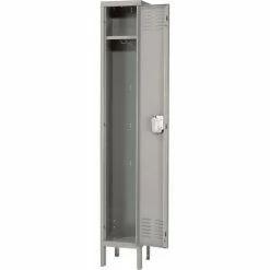 Hallowell® 1-Tier 1 Door Premium Locker, 18"W x 21"D x 72"H, Dark Gray, Assembled 21 Hallowell® 1-Tier 1 Door Premium Locker, 18"W x 21"D x 72"H, Dark Gray, Assembled -Deals Lockers Store 239268GY 01