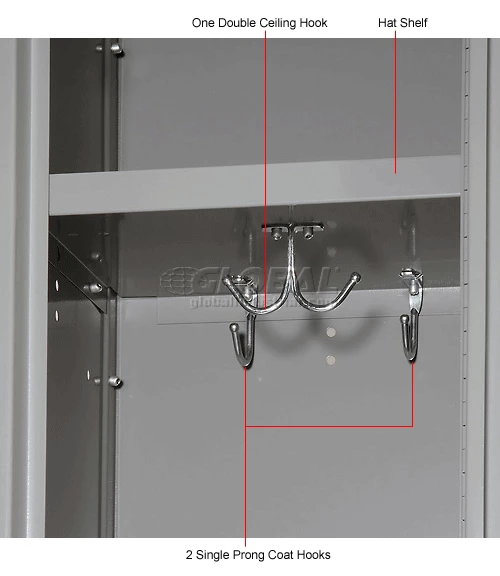 Hallowell® 1-Tier 1 Door Premium Locker, 18"W x 21"D x 72"H, Dark Gray, Assembled 18 Hallowell® 1-Tier 1 Door Premium Locker, 18"W x 21"D x 72"H, Dark Gray, Assembled - Image 16