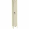 Hallowell® 1-Tier 1 Door Premium Locker, 12"W x 18"D x 60"H, Tan, Assembled -Deals Lockers Store 239268PT 1
