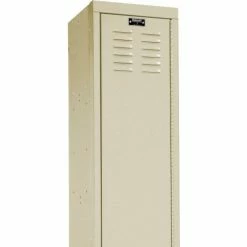 Hallowell® 1-Tier 1 Door Premium Locker, 12"W x 15"D x 72"H, Tan, Unassembled -Deals Lockers Store 239268PT 04