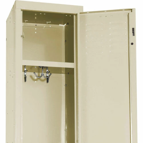 Hallowell® 1-Tier 1 Door Premium Locker, 12"W x 12"D x 72"H, Tan, Assembled 8 Hallowell® 1-Tier 1 Door Premium Locker, 12"W x 12"D x 72"H, Tan, Assembled - Image 6
