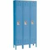 Hallowell® 1-Tier 3 Door Premium Locker, 12"W x 12"D x 72"H, Blue, Unassembled -Deals Lockers Store 239269BL