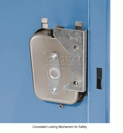 Hallowell® 1-Tier 3 Door Premium Locker, 12"W x 12"D x 72"H, Blue, Unassembled -Deals Lockers Store 239269BL 3wco