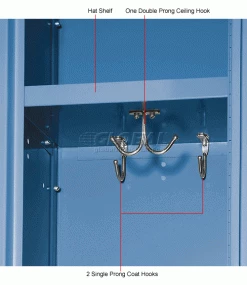 Hallowell® 1-Tier 3 Door Premium Locker, 12"W x 12"D x 72"H, Blue, Unassembled -Deals Lockers Store 239269BL 4wco