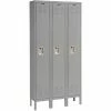 Hallowell® 1-Tier 3 Door Premium Locker, 12"W x 18"D x 60"H, Dark Gray, Unassembled -Deals Lockers Store 239269GY 2