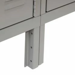 Hallowell® 1-Tier 3 Door Premium Locker, 12"W x 12"D x 60"H, Dark Gray, Unassembled -Deals Lockers Store 239269GY 14 1