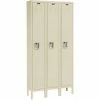 Hallowell® 1-Tier 3 Door Premium Locker, 12"W x 15"D x 60"H, Tan, Unassembled 2 Hallowell® 1-Tier 3 Door Premium Locker, 12"W x 15"D x 60"H, Tan, Unassembled -Deals Lockers Store 239269PT 2