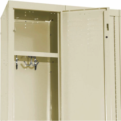 Hallowell® 1-Tier 3 Door Premium Locker, 12"W x 12"D x 60"H, Tan, Assembled 6 Hallowell® 1-Tier 3 Door Premium Locker, 12"W x 12"D x 60"H, Tan, Assembled - Image 4