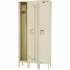 Hallowell® 1-Tier 3 Door Premium Locker, 12"W x 12"D x 60"H, Tan, Assembled 41 Hallowell® 1-Tier 3 Door Premium Locker, 12"W x 12"D x 60"H, Tan, Assembled -Deals Lockers Store 239269PT 16