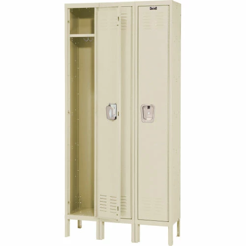 Hallowell® 1-Tier 3 Door Premium Locker, 12"W x 12"D x 60"H, Tan, Assembled 19 Hallowell® 1-Tier 3 Door Premium Locker, 12"W x 12"D x 60"H, Tan, Assembled - Image 17