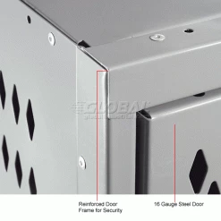 Hallowell® 1-Tier 1 Door Heavy-Duty Ventilated Locker, 18"Wx18"Dx72"H, Dark Gray, Unassembled -Deals Lockers Store 239280GY 2wco