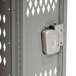 Hallowell® 1-Tier 1 Door Heavy-Duty Ventilated Locker, 18"Wx18"Dx72"H, Dark Gray, Assembled -Deals Lockers Store 239284GY 11 1