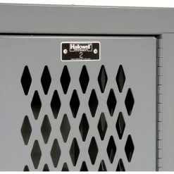 Hallowell® 1-Tier 1 Door Heavy-Duty Ventilated Locker, 12"Wx12"Dx72"H, Dark Gray, Unassembled -Deals Lockers Store 239284GY 13 3