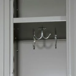 Hallowell® 1-Tier 1 Door Heavy-Duty Ventilated Locker, 18"Wx18"Dx72"H, Dark Gray, Assembled -Deals Lockers Store 239284GY 15 1